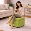 Doe Buck Hutcheson Upholstered Storage Ottoman Cube in Sage Colour