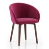 Meryl Fabric Lounge Chair in Raspberry Colour