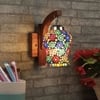 Devansh Solid Wood Electric Wall Light in Brown Colour with Multi Shade Count of 1 Light