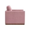 Bobby Boucle Fabric Lounge Chair in Pink Colour
