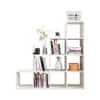 Hexa Engineered Wood Bookshelf Multipurpose Storage Rack in Frosty White Colour