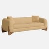 Amala Velvet 3 Seater Sofa Beige in Colour