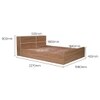 Vienta Engineered Wood King Size Box Storage Bed in Brentwood Oak Brown