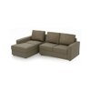 Apollo Compact Sofa (Colour : Cappucino, Cushion : Soft, Seating Capacity : Left Aligned 2 Seater + Left Aligned Chaise)