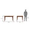 Ramanda 6 Seater Dining Table In Dark Walnut Finish