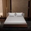 Stoa Paris 300TC UltrSatin King Bedsheet Set Satin King Vanilla White