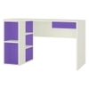 Astra Kids Study Desk with Open Shelves and Drawer in Lavender Purple Colour