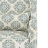Morgen Lounge Chair in Aqua Fleur Damask Colour