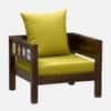 Rangrez Sheesham Wood 1 Seater Sofa in Provincial Teak Finish