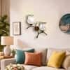 Devansh Metal Electric Wall Light in Gold Colour with Multi Shade Count of 2 Lights