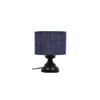 Johnson Blue Natural Fiber Shade Table Lamp with Black Iron Base