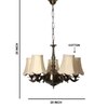 Devansh Gold Wall Mounted Lamp With Off-White Cotton Shade