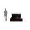 Horae Solid Wood Queen Size Drawer Storage Bed In Melamine Finish