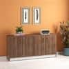 Alex 18 Pair Shoe Rack in Classic Walnut Finish