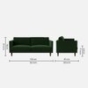 Tharoli Velvet 2 Seater Sofa in Green Colour
