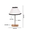Devansh Multicolor Cotton Table Lamp With  Natural  Wood Base  & Steel Pipe (10X16.25 Inches)-33