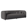Zenol Boucle Fabric 3 Seater Sofa In  Dark Grey