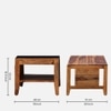 Dolce Rectangular Solid Wood Coffee Table In Walnut Finish