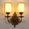 Eliante Modern Wall Lights Mild Steel & Glass Material Antique Gold & Champaign Finish