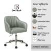 Doe Buck Colm Modern Sage Leatherette Office Chair