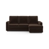 Apollo Sofa (Colour : Dark Earth, Cushion : Hard, Back Type : High Back, Seating Capacity : Right Aligned 2 Seater + Right Aligned Chaise)