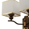 Eliante Cloth Shade Wall Lights Mild Steel & Fabric Material Antique & White Finish