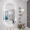 Oblong LED Mirror with Backlit Edge for Modern