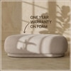 Eliteelegance Wood Ottoman With Upholstery Non Storage Sofa In Grey Colour
