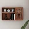 Mercury Solid Wood Wall Shelf in Honey