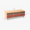 Kiko Secret Solid Wood Sideboard in Beige Colour