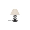 Margot off-white cotton table lamp with iron base