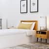 Hexa Engineered Wood Modern Single Bed With Headboard With Storage In Frosty White And Giant Wood