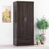 Dyson 2 Door 1 Drawer Sheesham Wood Wardrobe Cheris Walnut Finish