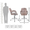 Crestino Low Back Office Desk Chair (Light Brown)