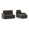 Apollo Sofa (Colour : Smoke, Cushion : Hard, Back Type : High Back, Seating Capacity : Right Aligned 2 Seater + Right Aligned Chaise)