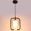 Eliante Hanging Light, Champaign Glass Shade, Mild Steel And Wood, 1 Bulb – Modern Pendant Lighting