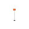 Flynn Orange Fabric Floor Lamp with Black Iron Base