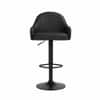 Doe Buck Faux Leather Adjustable Bar Stool in Black Colour