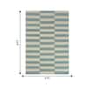 Jaipur Rugs Striped Wool 4x6 Feet Italian Straw And Capri Dhurrie Carpet