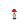 Nayeli Red cotton Glass Table lamp with Iron Base
