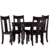 Holand Sheesham Wood 4 Seater Dining Set In warm Chestnut & Natural Finish