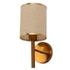 Eliante Cloth Shade Wall Lights Mild Steel & Glass Material Antique Gold & White Finish