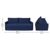 Sarena 3 Seater Pull Out Sofa cum Bed  in Navy Blue Colour