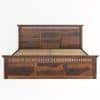 Madhvi Solid Wood King Size Bed In Box Storage Bed In Provincial Teak Finish