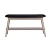 Scandinavian Ozel Bench Beige Natural Wood Finish