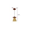 Whirl Brown Solid Wood Single Hanging Light