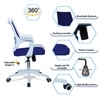 Mearveal Mid Back Ergonomic Chair in Blue Colour