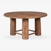 Elysianis Leewell Solid Wood 6 Seater Dining Table in Brown Finish