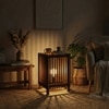 Renard Beige Jute Floor Lamp with Beige Jute Base