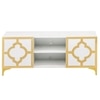Gold Lux free-standing TV cabinet in White